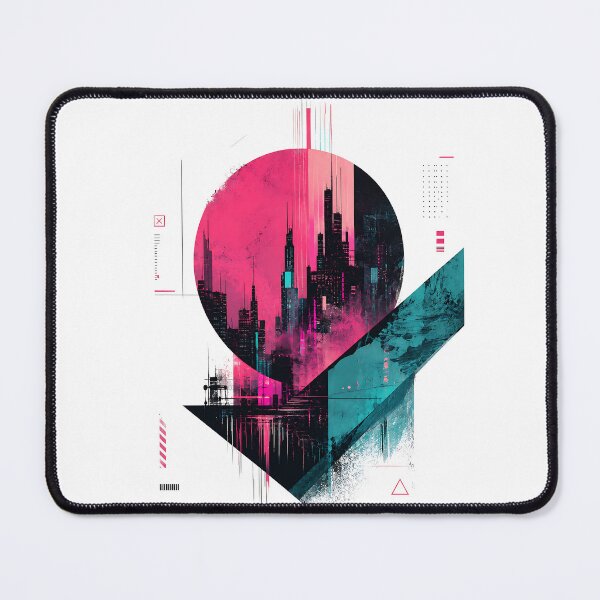 Item preview, Neon Nexus Cyberpunk Abstract Cityscape Retro Futuristic Synthwave Graphic designed and sold by dytf79.