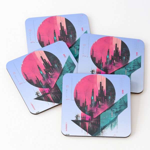 Item preview, Neon Nexus Cyberpunk Abstract Cityscape Retro Futuristic Synthwave Graphic designed and sold by dytf79.