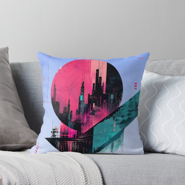 Item preview, Neon Nexus Cyberpunk Abstract Cityscape Retro Futuristic Synthwave Graphic designed and sold by dytf79.