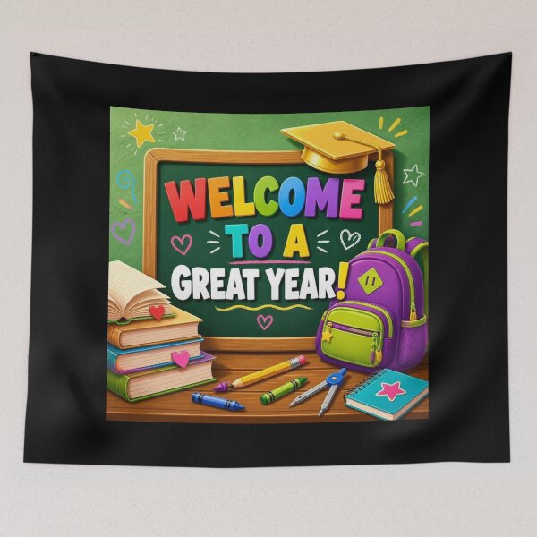 Item preview, Cute Welcome to a Great Year Chalkboard Backpack School Jigsaw Puzzle designed and sold by FestivityFinds.