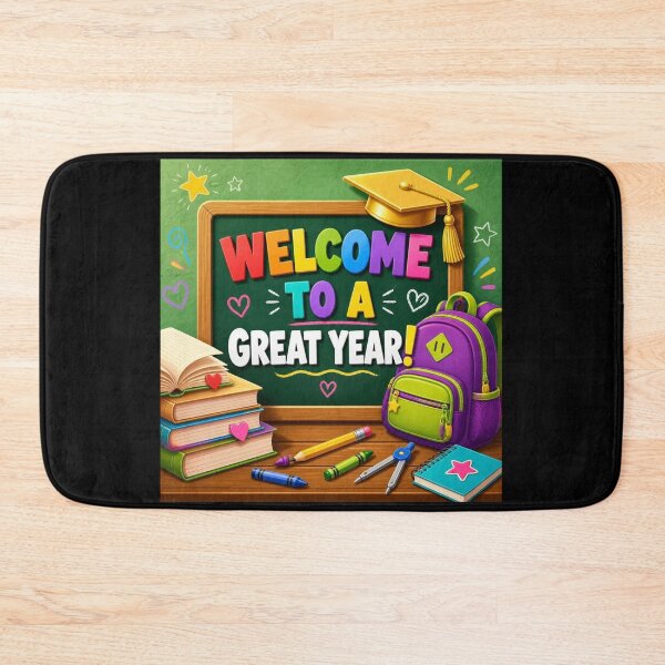 Item preview, Cute Welcome to a Great Year Chalkboard Backpack School Jigsaw Puzzle designed and sold by FestivityFinds.