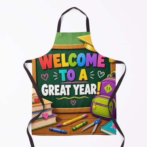 Artikelvorschau, Niedliches „Willkommen zu einem tollen Jahr“-Schulrucksack-Puzzle mit Tafelmotiv entworfen und verkauft von FestivityFinds.