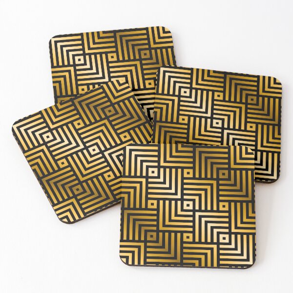 Item preview, Art Deco Gold-Colored And Black Geometric Pattern designed and sold by DEC02.