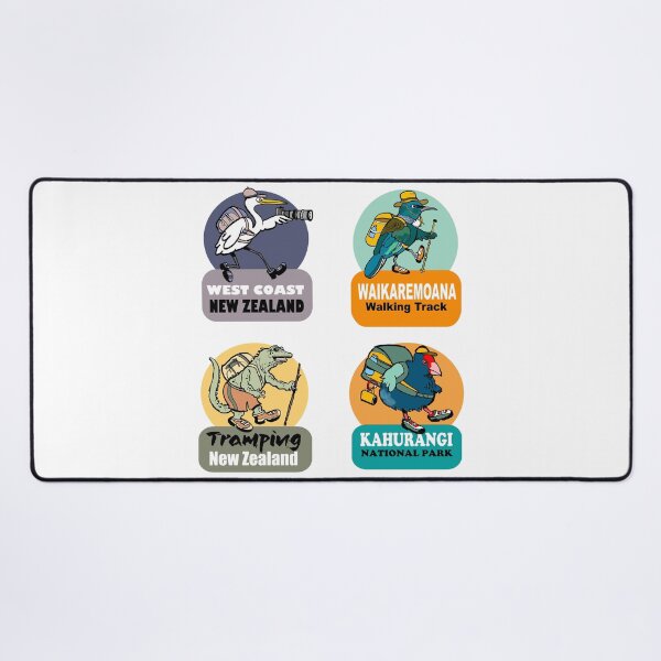 Item preview, New Zealand Great Walks Cartoon Birds Collection designed and sold by Al Benge.