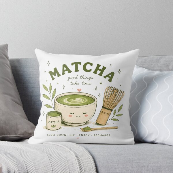 Item preview, Cute Matcha Illustration | Kawaii Green Tea Aesthetic | Cozy Matcha Lover Gift designed and sold by poppet103.