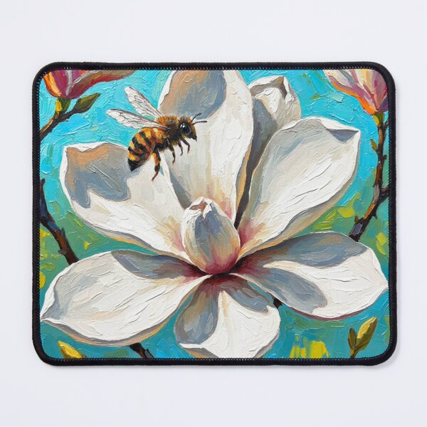 Item preview, Bee Hovering Over a Magnolia Blossom designed and sold by ahmadclothings.