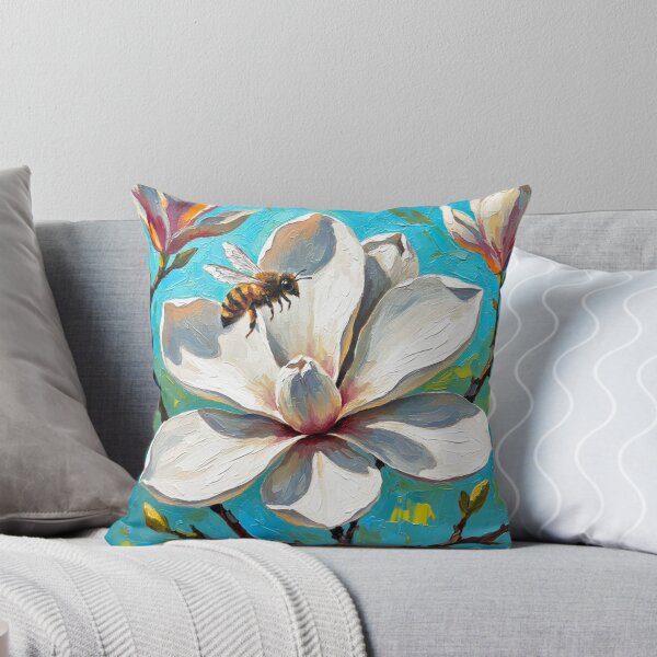 Item preview, Bee Hovering Over a Magnolia Blossom  designed and sold by ahmadclothings.