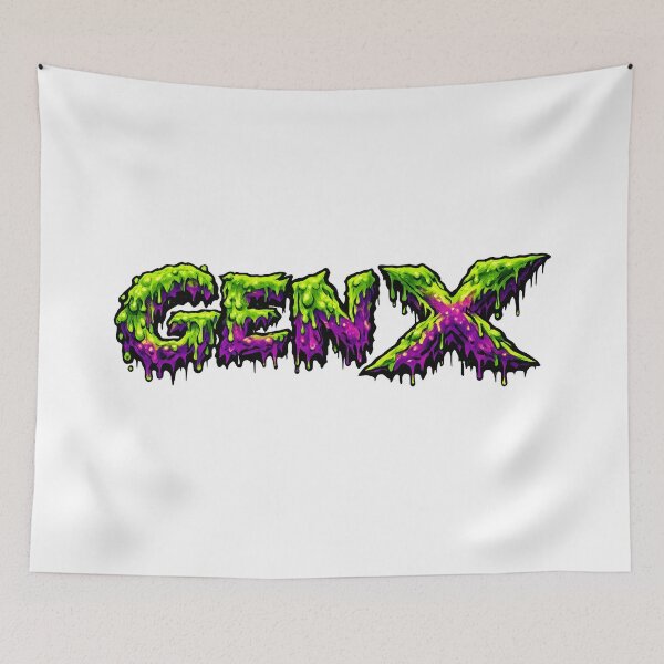 Item preview, Gen X Toxic Slime Dripping Typography designed and sold by Artmares.