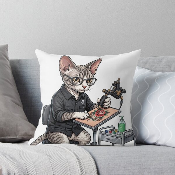 Item preview, Devon Rex Cat Tattoo Artist Funny Tattooist Ink Gift designed and sold by DailyCatVibes.