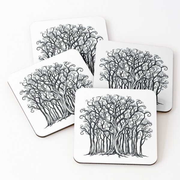 Aperçu de l'œuvre A Forest Of Trees With Branches Shaped Like Giant créée et vendue par QuirkThreadsCo.