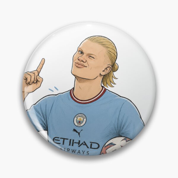 Item preview, Erling Haaland Cartoon Illustration | Goal Machine Football Fan Art | Funny Soccer Sticker | Manchester Inspired Graphic designed and sold by poppet103.