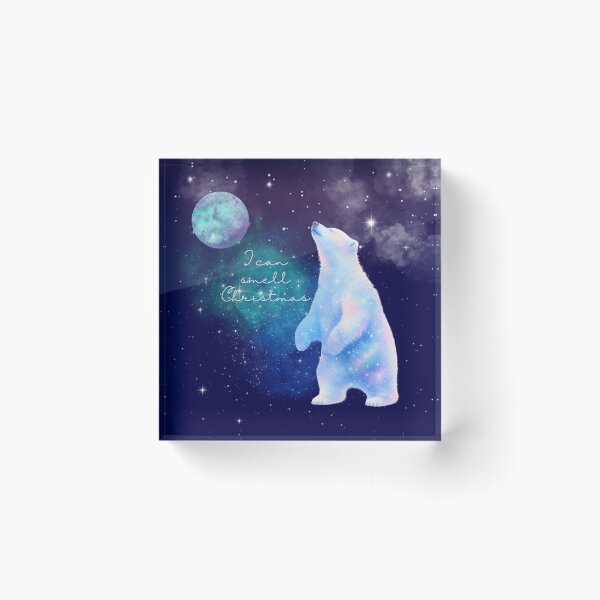Item preview, I smell Christmas, magical polar bear smelling the air designed and sold by BigfeetLittlepaws.