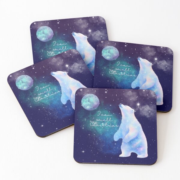 Item preview, I smell Christmas, magical polar bear smelling the air designed and sold by BritishDelights.