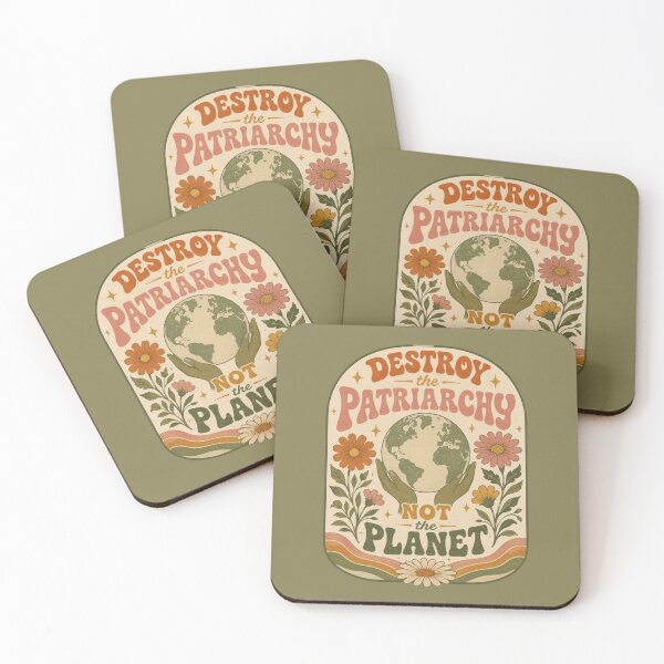 Item preview, Destroy the Patriarchy Not the Planet | Retro Feminist Floral Earth Design | Vintage 70s Eco Graphic designed and sold by poppet103.