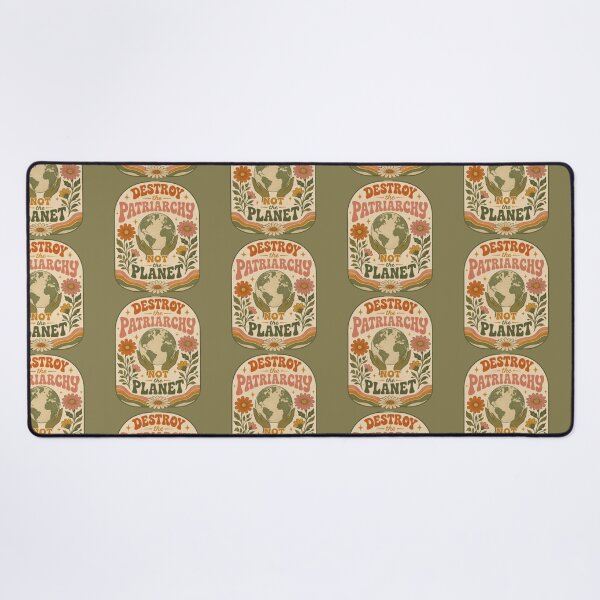 Item preview, Destroy the Patriarchy Not the Planet | Retro Feminist Floral Earth Design | Vintage 70s Eco Graphic designed and sold by poppet103.