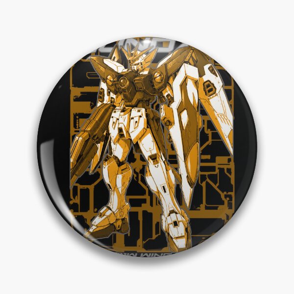 Item preview, gold full colour ink XXXG-01W Wing Gundam zero ILLUSTRATION HD DIGITAL  designed and sold by sabartgunpla.