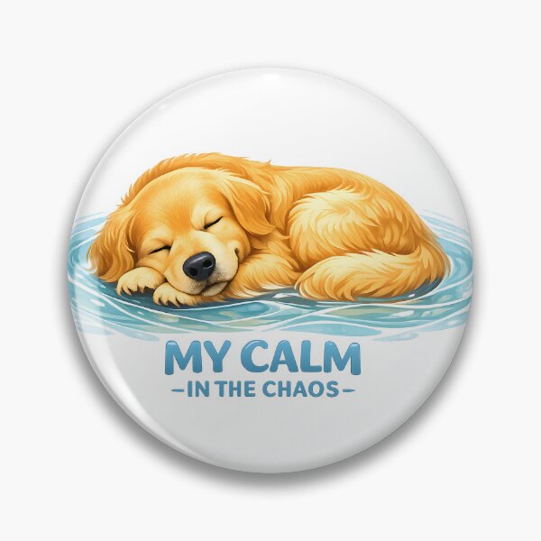 Item preview, My Calm in the Chaos – Sleeping Golden Retriever Puppy Design, Calming Dog Lover Gift designed and sold by Sahil Randhawa.