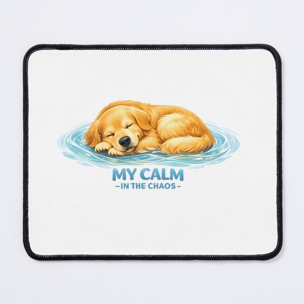 Item preview, My Calm in the Chaos – Sleeping Golden Retriever Puppy Design, Calming Dog Lover Gift designed and sold by Sahil Randhawa.