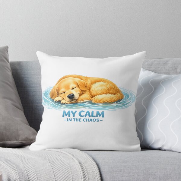 Item preview, My Calm in the Chaos – Sleeping Golden Retriever Puppy Design, Calming Dog Lover Gift designed and sold by Sahil Randhawa.