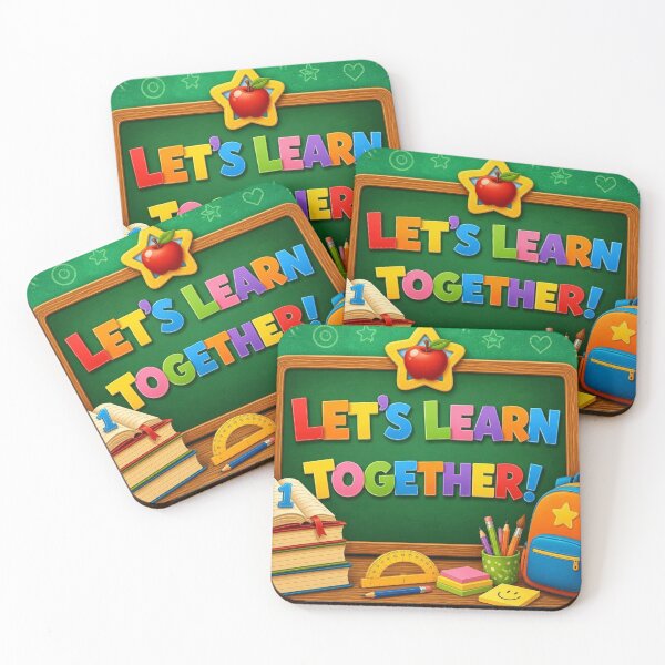 Item preview, Let's Learn Together Cute 3D Chalkboard Apple Classroom Poster designed and sold by FestivityFinds.