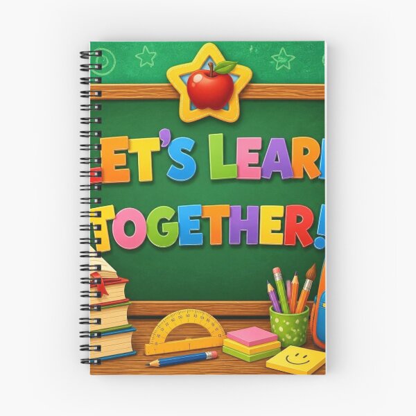 Item preview, Let's Learn Together Cute 3D Chalkboard Apple Classroom Poster designed and sold by FestivityFinds.