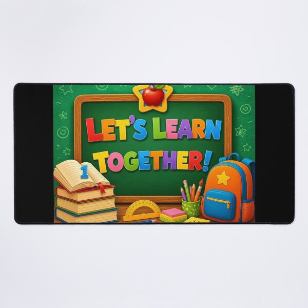 Item preview, Let's Learn Together Cute 3D Chalkboard Apple Classroom Poster designed and sold by FestivityFinds.