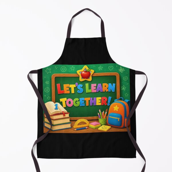 Item preview, Let's Learn Together Cute 3D Chalkboard Apple Classroom Poster designed and sold by FestivityFinds.