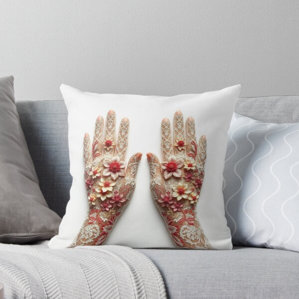 Item preview, A Pair Of Hands Made From Intricate Lace And Flowe designed and sold by QuirkThreadsCo.