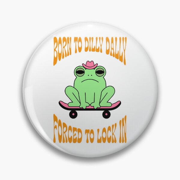 Item preview, Born To Dilly Dally Forced To Lock In Funny Frog Graphic designed and sold by VibeVaultWear.
