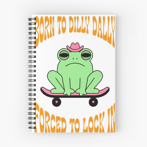 Item preview, Born To Dilly Dally Forced To Lock In Funny Frog Graphic designed and sold by VibeVaultWear.