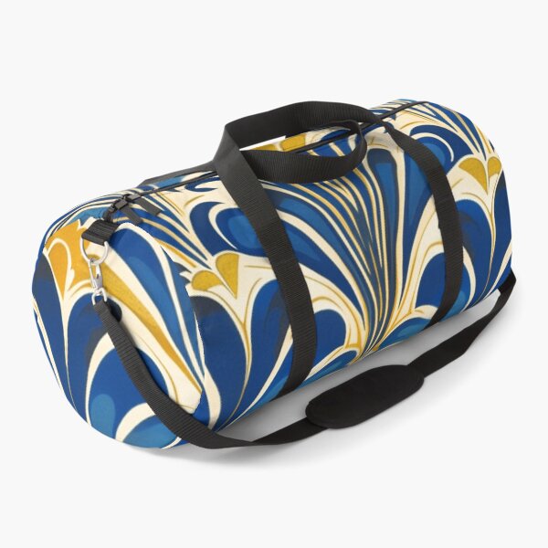 Item preview, Blue Art Deco Luxurious Pattern With Yellow Accents designed and sold by DEC02.