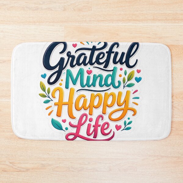 Item preview, Grateful Mind Happy Life designed and sold by MR4me.