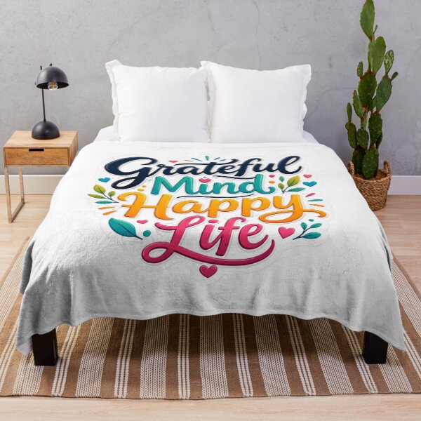 Item preview, Grateful Mind Happy Life designed and sold by MR4me.
