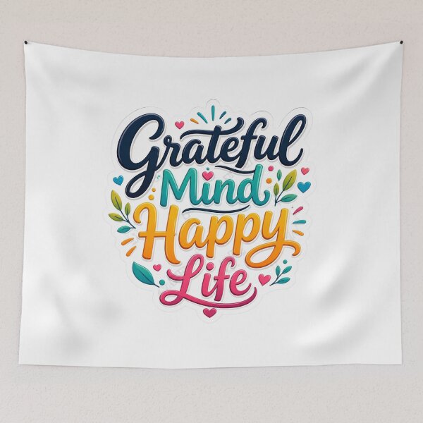 Item preview, Grateful Mind Happy Life designed and sold by MR4me.