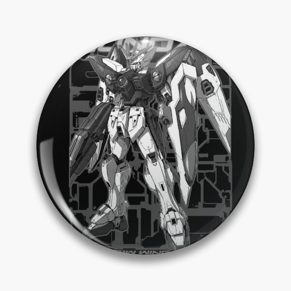 Artikelvorschau, Schwarzweiß-Vollfarbtinte XXXG-01W Wing Gundam Zero Illustration HD Digital entworfen und verkauft von sabartgunpla.