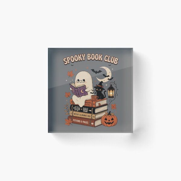 Item preview, Spooky Book Club Cute Ghost & Witch Cat Halloween Book Lover designed and sold by CF_VintageDesign.