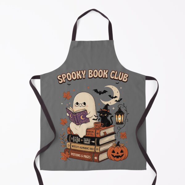 Item preview, Spooky Book Club Cute Ghost & Witch Cat Halloween Book Lover designed and sold by CF_VintageDesign.