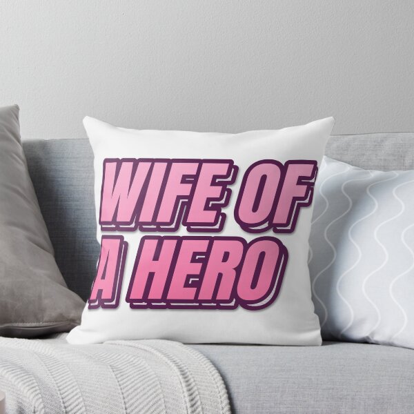 Item preview, "WIFE OF A HERO" Retro Typography Sticker designed and sold by QuirkThreadsCo.