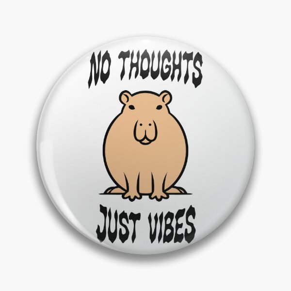 Item preview, No Thoughts Just Vibes Funny Capybara Graphic designed and sold by VibeVaultWear.