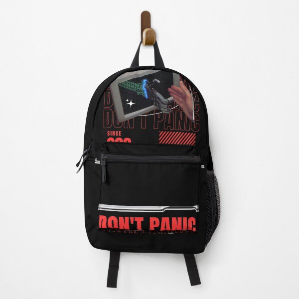 Item preview, DON'T PANIC – Retro Sci-Fi Cyberpunk Coffee Graphic designed and sold by MinimalShop01.