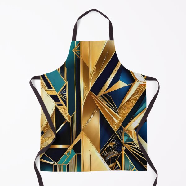 Item preview, Luxury Art Deco Geometric In Blue And Golden designed and sold by DEC02.