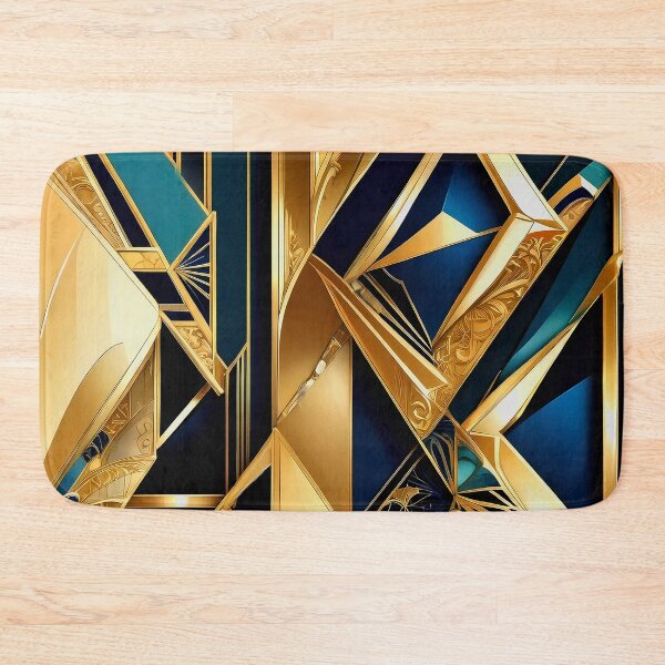 Item preview, Luxury Art Deco Geometric In Blue And Golden designed and sold by DEC02.