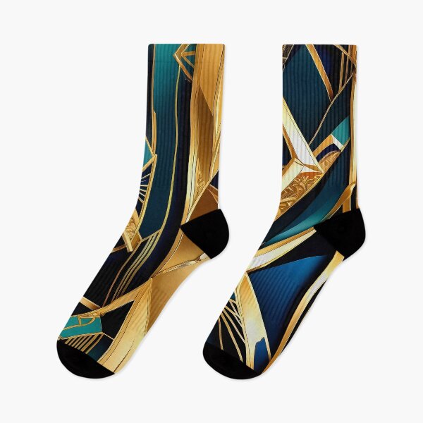 Item preview, Luxury Art Deco Geometric In Blue And Golden designed and sold by DEC02.