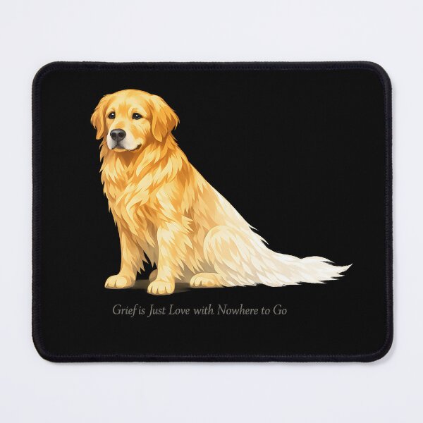 Item preview, Grief Is Just Love With Nowhere to Go – Golden Retriever Memorial Art, Pet Loss Sympathy Gift designed and sold by Sahil Randhawa.