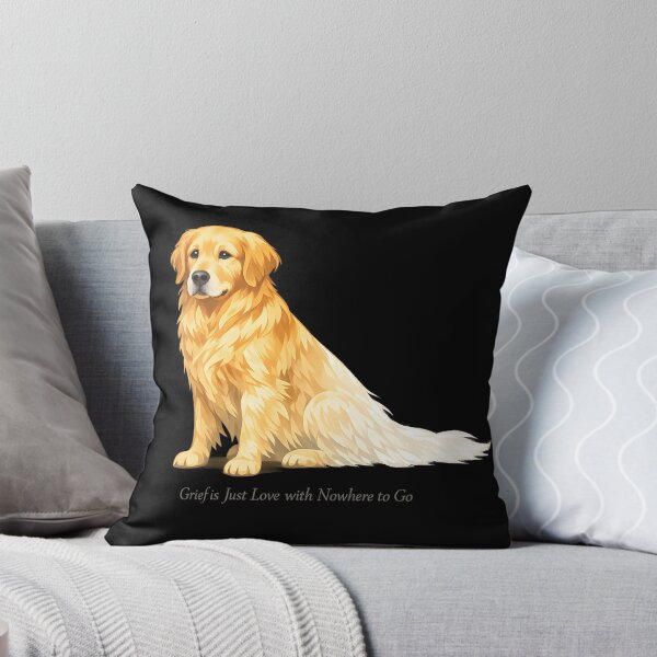 Item preview, Grief Is Just Love With Nowhere to Go – Golden Retriever Memorial Art, Pet Loss Sympathy Gift designed and sold by Sahil Randhawa.