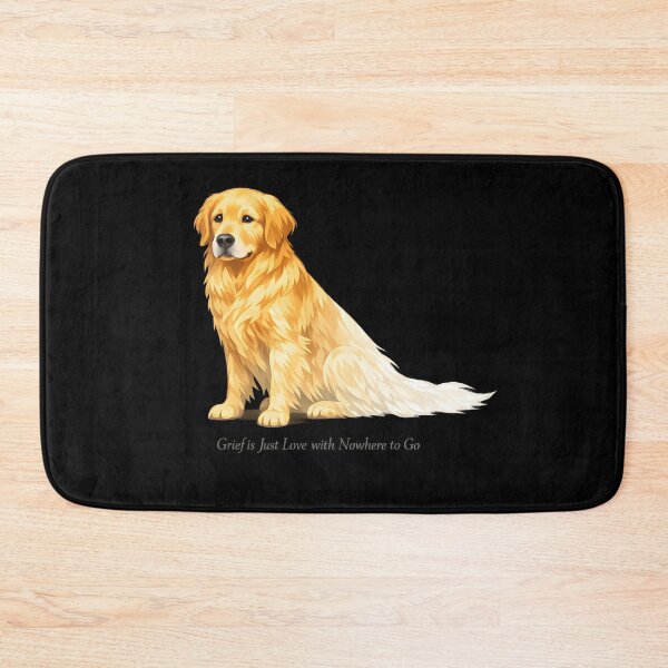 Item preview, Grief Is Just Love With Nowhere to Go – Golden Retriever Memorial Art, Pet Loss Sympathy Gift designed and sold by Sahil Randhawa.