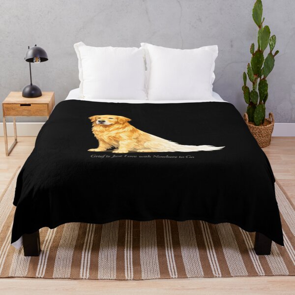 Item preview, Grief Is Just Love With Nowhere to Go – Golden Retriever Memorial Art, Pet Loss Sympathy Gift designed and sold by Sahil Randhawa.
