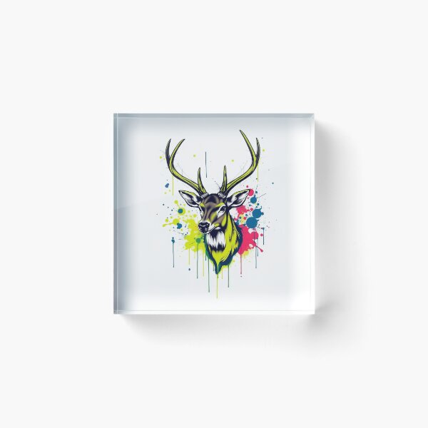 Item preview, Stag Deer Graffiti Street Art - Modern Graphic Art designed and sold by QuirkThreadsCo.