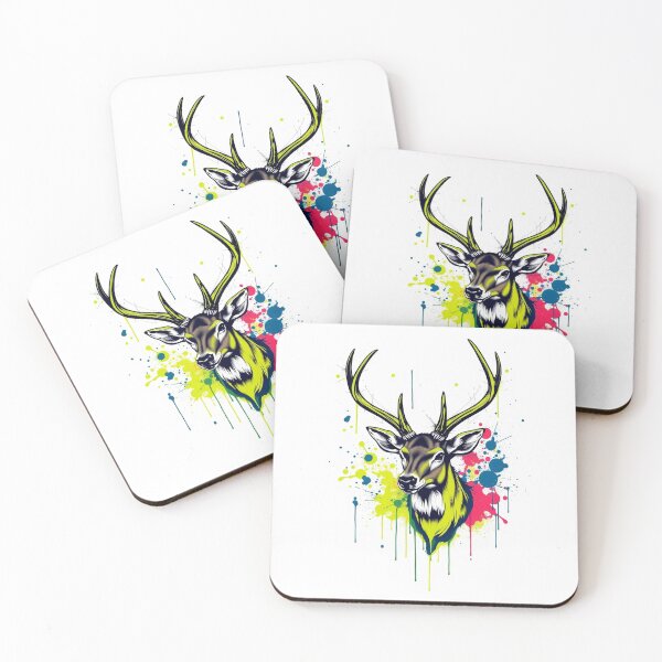 Item preview, Stag Deer Graffiti Street Art - Modern Graphic Art designed and sold by QuirkThreadsCo.