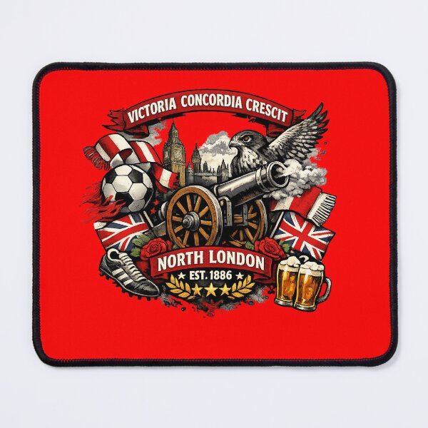 Item preview, North London Football Fan Graphic | Vintage Supporter Cannon Design Shirt designed and sold by GarnerSupplyCo.